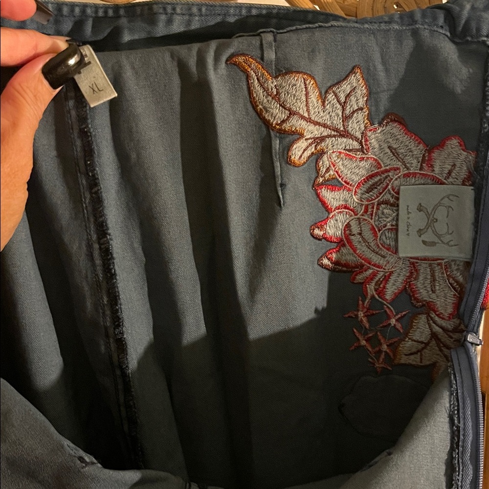Embroidered Spell Flower Child RARE XL - Picture 5 of 6